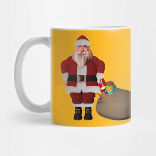 Merry Christmas Santa With Big Gift Bag Mug